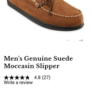 isotoner Men's Suede Moccasin Loafers - Brown